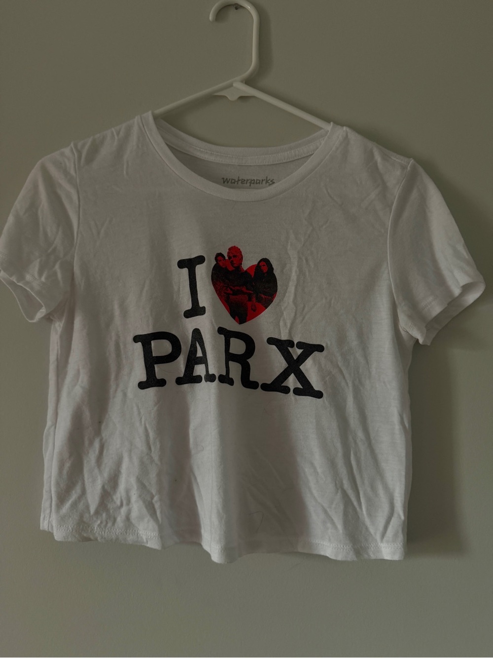 Waterparks Band “I ❤️ PARX” Box Crop Tee Size Small